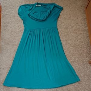 Blue Color Me Red Easy Knit Dress